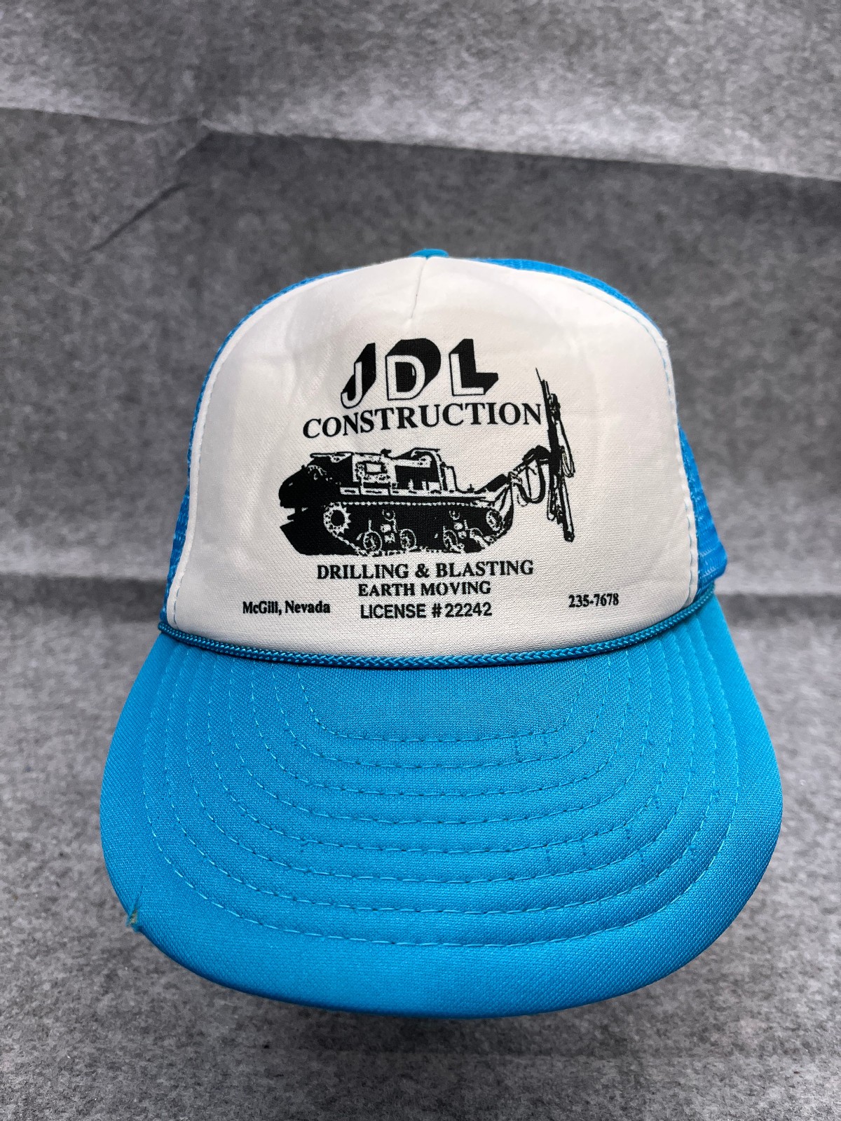 VTG JDL Construction Hat Cap Snap Back Adult One … - image 1