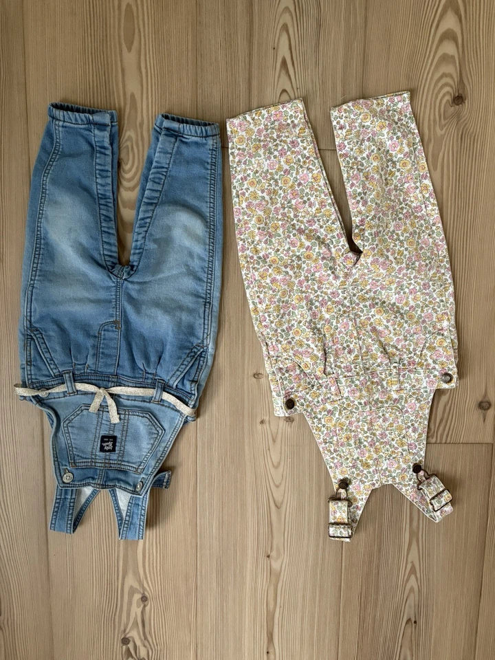 Osh Gosh Bgosh Carters. Baby Girl Overalls 12-18 Months Bundle of 2 Euc Cute - Image 2 of 4