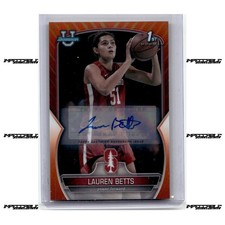 2022-23 Bowman U Chrome - Orange #49 Lauren Betts Rookie Auto 5/25 Bowman 1st
