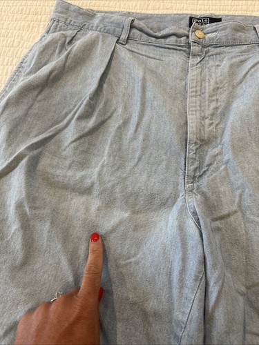 Vintage Polo Ralph Lauren Jeans Shorts Men’s 38 Light Denim Shorts Made in USA - Picture 3 of 7