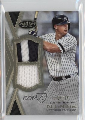 2020 Topps Tier One Relics 10/25 DJ LeMahieu #T1DR-DJL Dual Patch 9l6