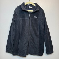 Columbia Kids Fleece Jacket Full Zip Black Youth Size Medium