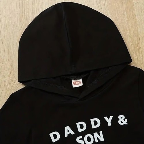 Hooded Sweatshirt "Daddy & Son best Friend For Life" Boys lightweight - Picture 3 of 5