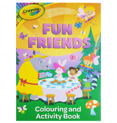 CRAYOLA - A4 Childrens FUN FRIENDS COLOURING ACTIVITY BOOK - PRE-SCHOOL