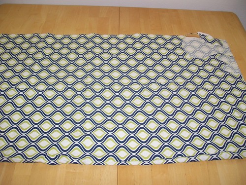 New Boutique Mod Print Cotton Fabric Material White Blue Green Craft Quilting - Picture 6 of 6