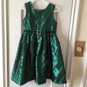 girls green holiday dress