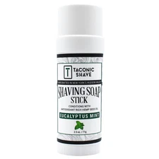 Eucalyptus Mint Handcrafted Shaving Soap Stick Taconic Shave Made in USA-2.5 oz.