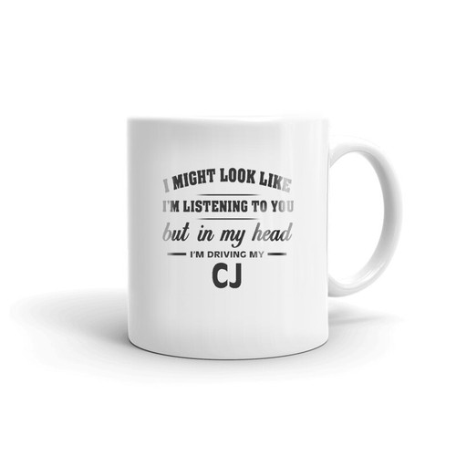 I'm Driving My CJ Coffee Tea Ceramic Mug Office Work Cup Gift - Imagen 1 de 3