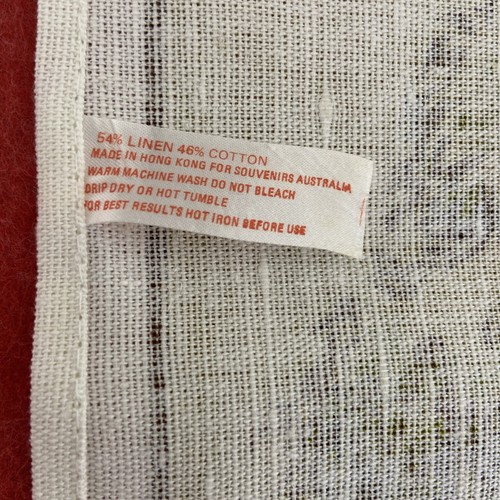 Vintage Souvenirs Australia Tea Towel The Australian Swagman Pattern Kitchen Art - Picture 14 of 15