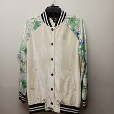 2B By Boa Swiss Track Jacket Yellow Multi-Color Polyblend Fabric Men's Medium 