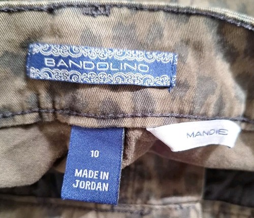 Bandolino Mandie Womens 10 Cropped Capri Pants Brown Leopard Print Boho Hippie - Picture 6 of 6