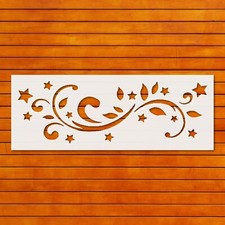 Leaf Swirl Floral Stencil Template Reusable for Wall Art, DIY Crafts, Fabric Pai