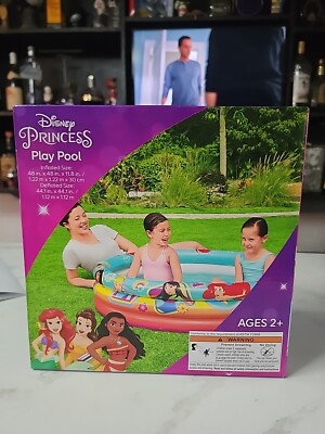 Disney Princess Inflatable Play Pool 3 Ring 48 Inches Mulan Ariel Cinderella NIB