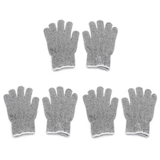 3Pair S Cut Resistant Gloves Level 5 Protection Food Grade In/Outdoor High Perfo