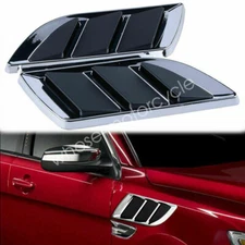 2x Front Hood Scoop Bonnet Air Intake Flow Side Fender Vents Decoration Stickers