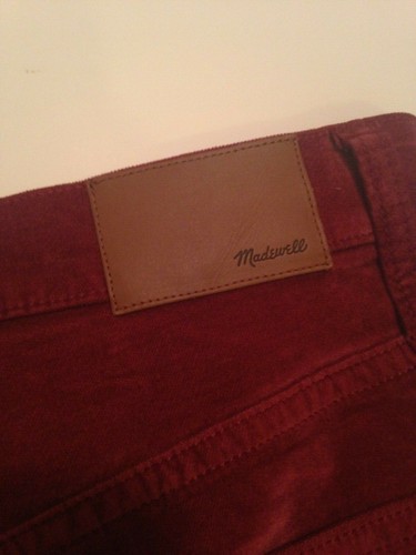 NEW! Madewell Velour Jeans/Pants Women's Size W 27 Skinny Petite 10" High Rise - Picture 8 of 9