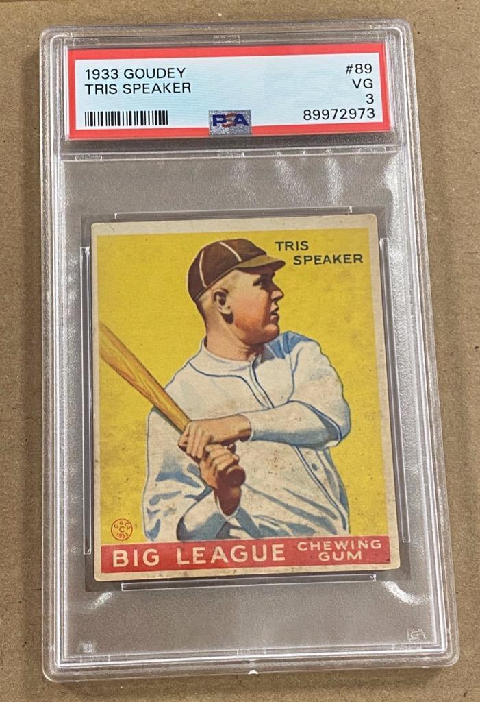 1933 GOUDEY TRIS SPEAKER #89 PSA 3 VG.