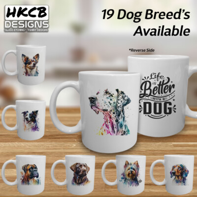 Life is Better With A Dog Becher, Tasse, Hunderasse, Tee, Kaffee, Geschenk, Hundeliebhaber, Hund