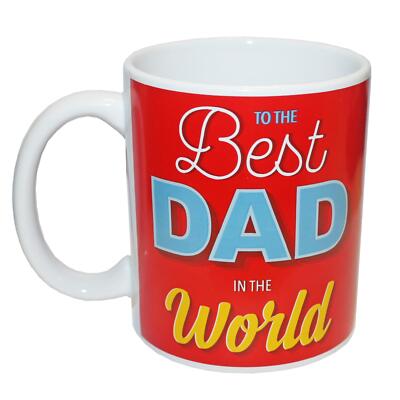 Best Dad in the World Mug Red with Coloured Lettering Father's Day Gift  Australia