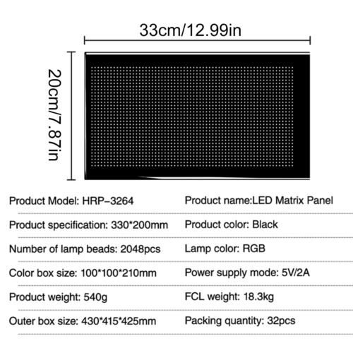 Programmable LED Signs LED Matrix Panel IP65 Waterproof for Car Party Room - Bild 14 von 27