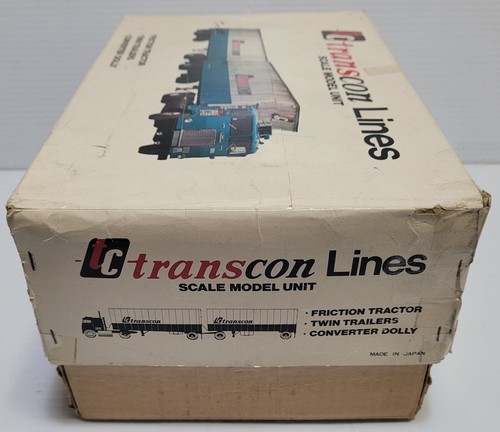 VINTAGE JAPAN TIN FRICTION TC TRANSCON TRUCK AND TRAILERS **EXCELLENT & W/BOX** - Picture 8 of 10