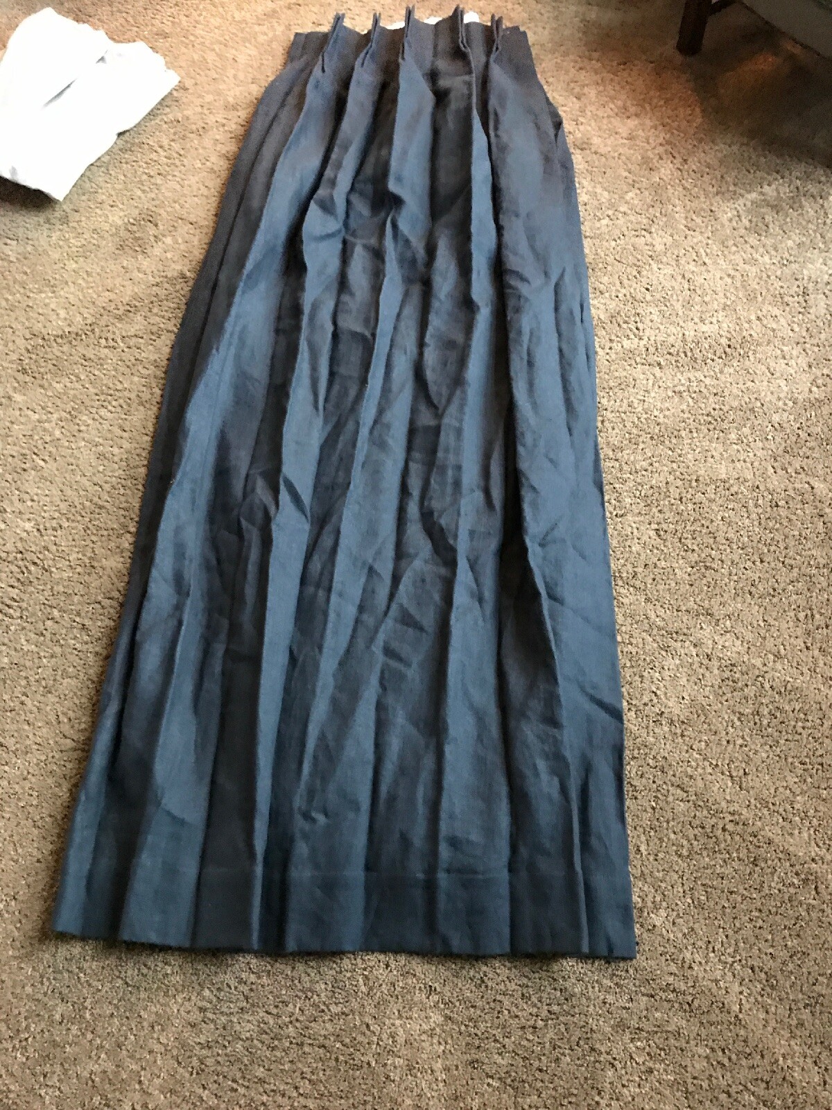 Restoration Hardware Belgian Linen Heavy Textured Pleated Drape 50x84