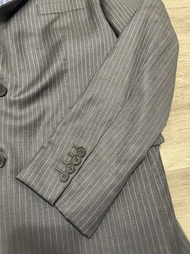 ING LORO PIANA GRAY STRIPE LUXURY 2 BUTTONS BLAZER WOOL SILK SIZE L - Picture 18 of 18