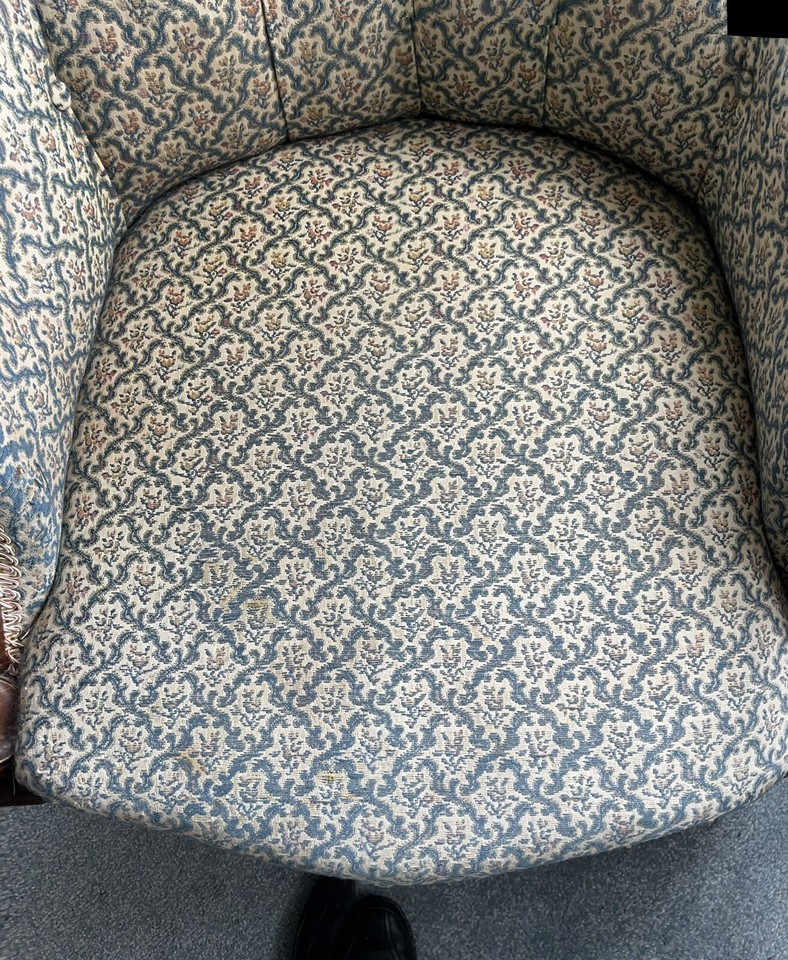 Victorian carved buttonback armchair eBay