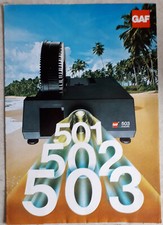 Selection of  GAF Slide Projector Brochures 1970s & 80s