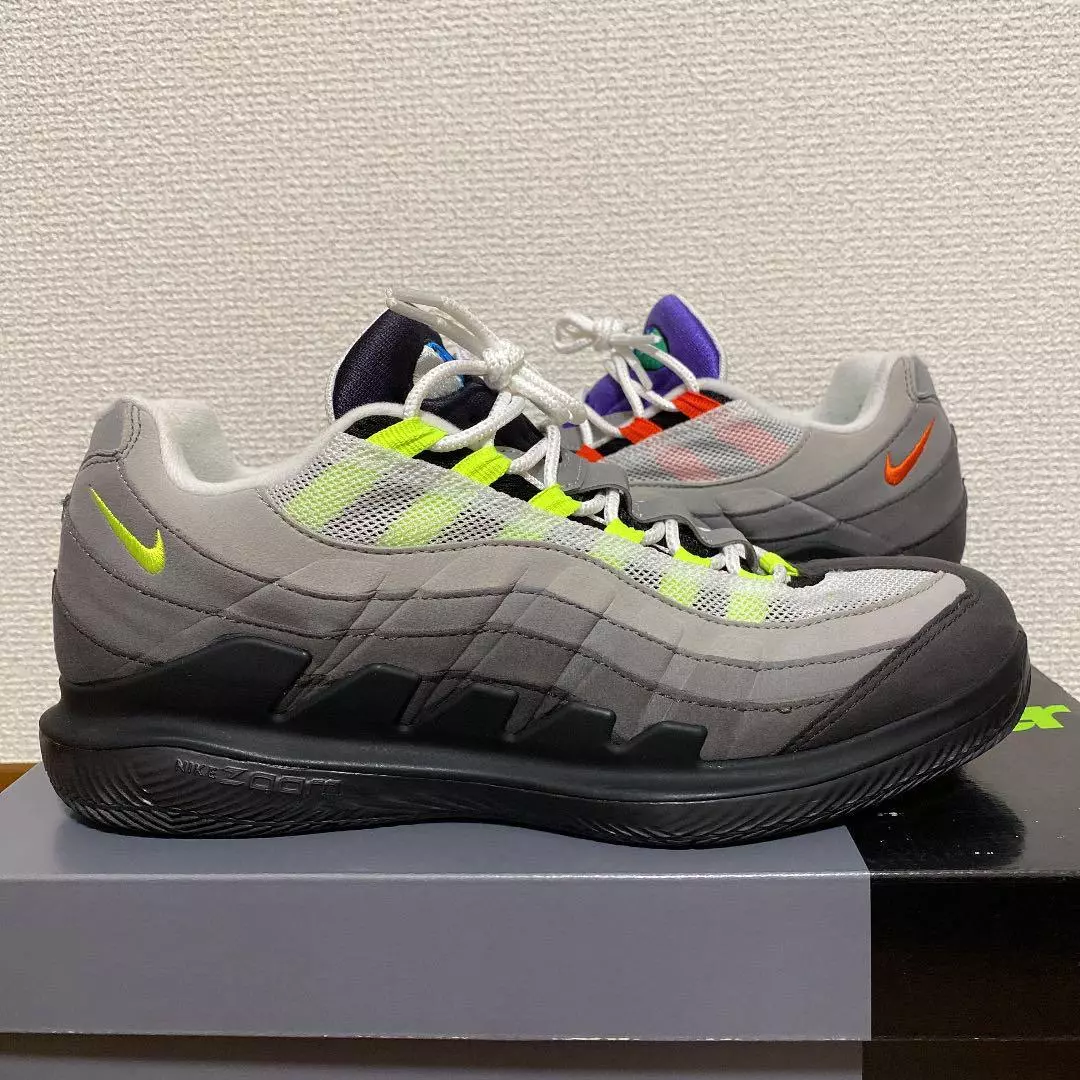 NIKE ZOOM VAPOR RF AM 95 ROGER FEDERER Sneakers Size 27cm Genuine Japan USED (K) NIKE ZOOM VAPOR RF AM 95 ROGER FEDERER Sneakers Size 27cm Genuine Japan USED (K)