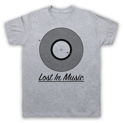 LOST IN MUSIC VINYL RECORD GROOVE MAZE VINYL LOVER HERREN & DAMEN T-SHIRT