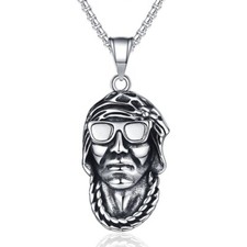 Men's Stainless Steel Punk Man Necklace Pendant Jewelry Wholesale Gift