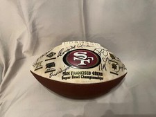 AUTOGRAPHED 49ers SUPER BOWL CHAMPIONS FOOTBALL MONTANA, RICE, YOUNG, LOTT CRAIG