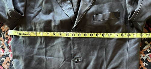 J Ferrar Brown Leather Blazer Men’s Size Medium - Picture 6 of 9