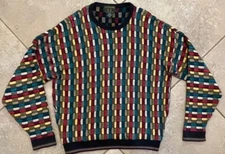 Vintage Tosani Sweater Made In Canada Cosby XL Muticolor