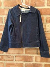 NEW Crazy 8 by Gymboree Faux Denim Side Zip Moto Jacket Stretch 5 6