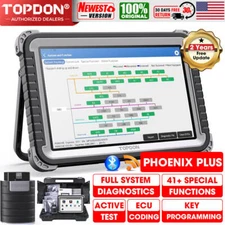 TOPDON Phoenix Plus Bidirectional OBD2 Scanner Diagnostic Tool ECU Coding