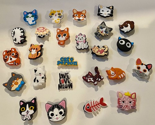 26 PIEZAS GATO GATITO FELINO AMANTE DE MASCOTAS ZAPATOS DIJES DECORACIONES PARA ZUECOS SANDALIAS NUEVO - Imagen 3 de 3