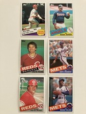 1985 Topps: Pete Rose, Reggie Jackson, Darryl Straw, Mookie Wilson