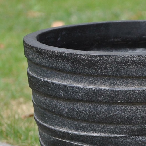 Runde Gartenpflanzgefäße IDEALIST Betonreihe Ei Outdoor Töpfe mit Ablaufloch - Bild 12 von 24