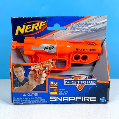 NERF Gun - SNAPFIRE N-STRIKE Single Shot Blaster 2 Foam Ammo Darts