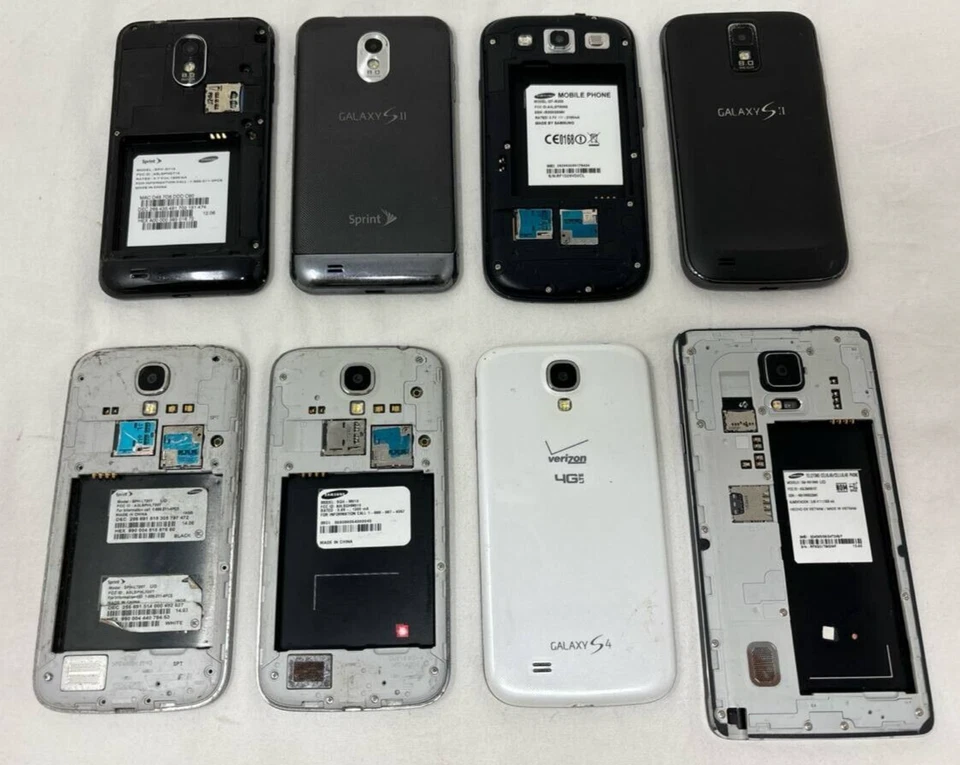 Lote de 8 Telefones Samsung Galaxy S2 S3 S4 Note 4 AMOLED 5" Android 13MP NÃO TESTADO - Imagem 3 de 4