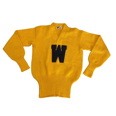 Vintage PRINCETON KNITTING MILLS VARSITY WOOL SWEATER L/XL (See