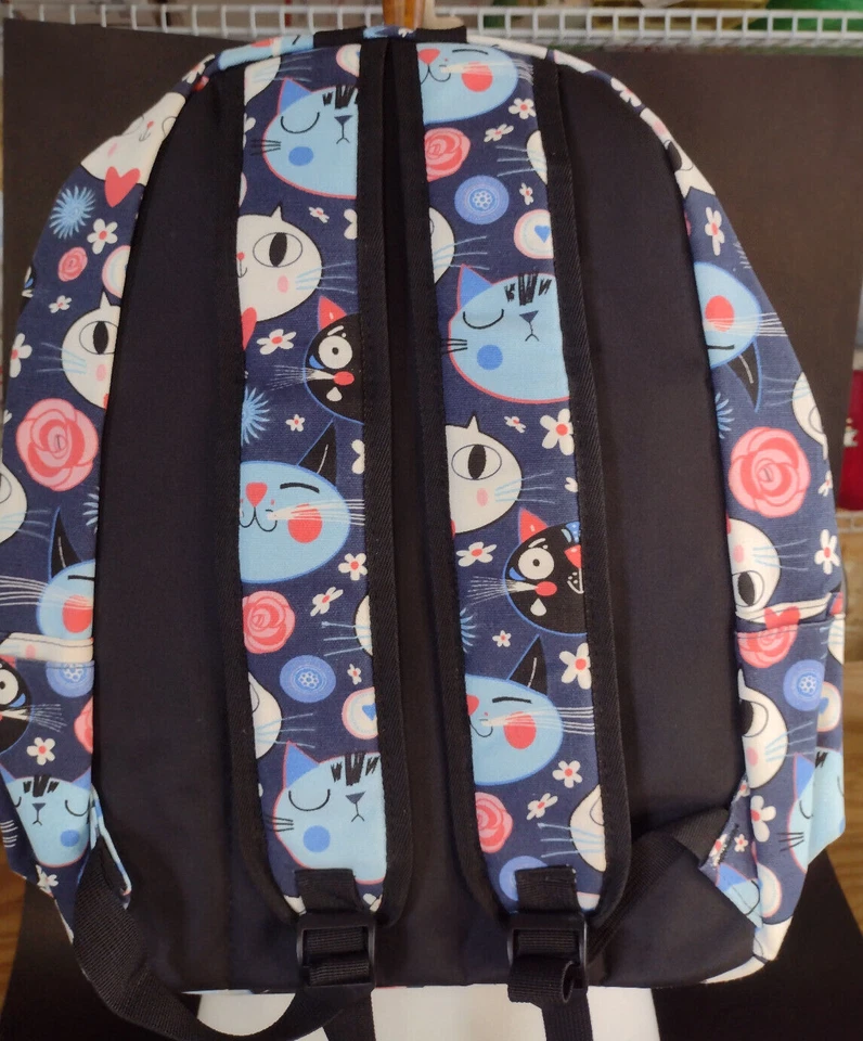 Ever Moda Azul Marino con Gatos/Gatitos Bolsa de Libro/Bolsa de Viaje (BTS2) Foto 3 de 4