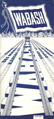 Wabash Railway public timetable 7/30/44 [2082] Buy 4+ save 25%