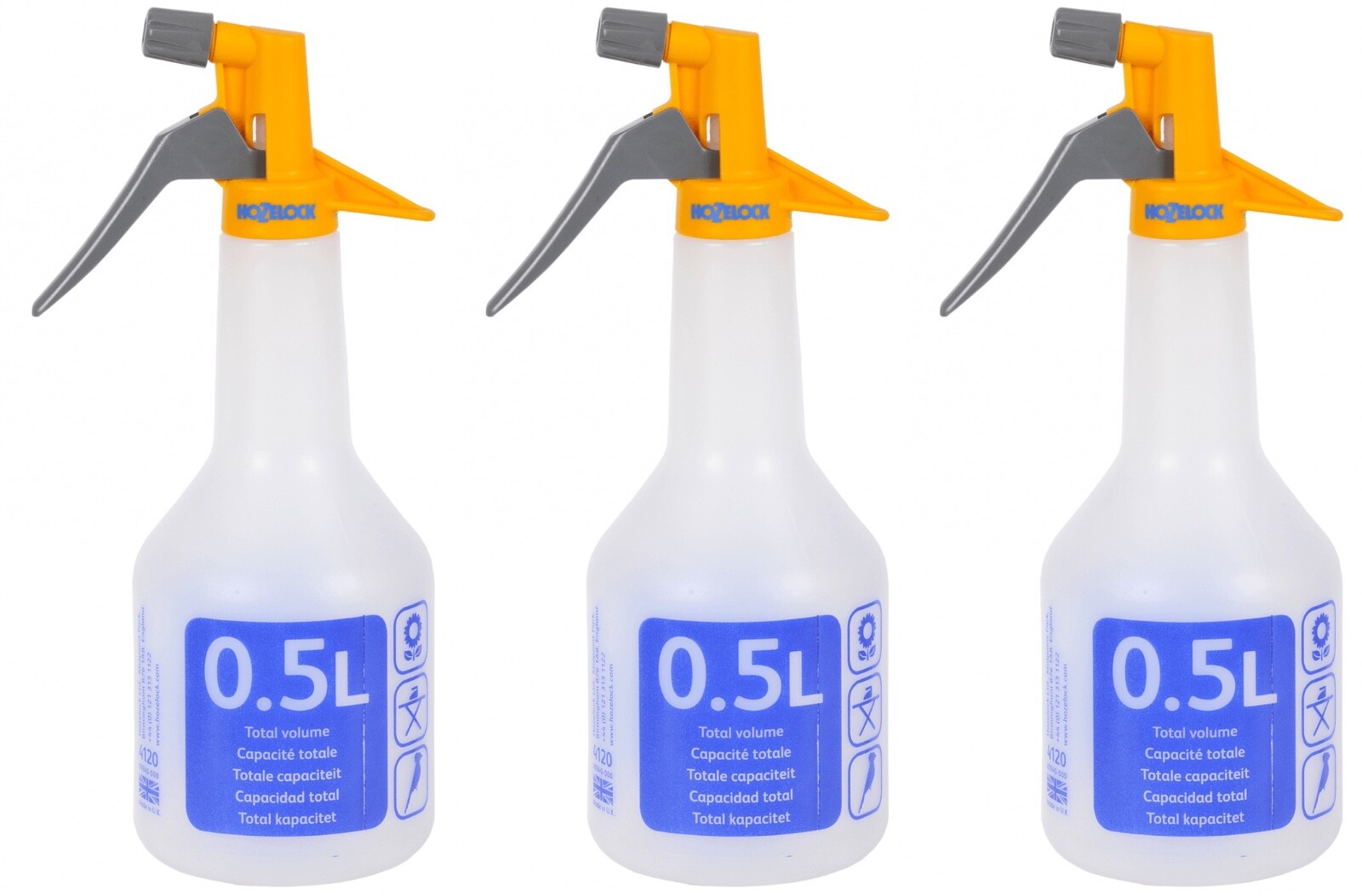 3x Hozelock Adjustable House Indoor Plant Spraymist Trigger Sprayer Nozzle 500ml