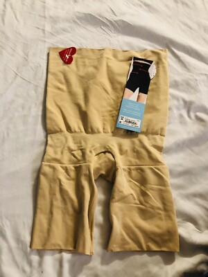 Assets by Spanx Remarkable Results High Waist Mid-Thigh Shaper Biege Size Medium