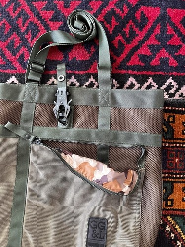 George Gina & Lucy GG&L Tech Panel Camo Mesh "Awesometric" Military Y2K Tote Bag - Picture 6 of 17