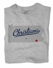 Christiana Pennsylvania PA T-Shirt MAP