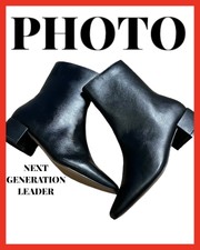 Nwob Ann Taylor Loft Black Leather Ankle Boots Sz 8